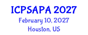 International Conference on Political Sciences and Policy Analysis (ICPSAPA) February 10, 2027 - Houston, United States