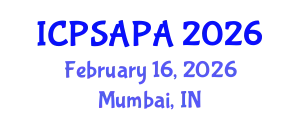 International Conference on Political Sciences and Policy Analysis (ICPSAPA) February 16, 2026 - Mumbai, India