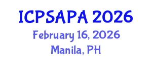International Conference on Political Sciences and Policy Analysis (ICPSAPA) February 16, 2026 - Manila, Philippines