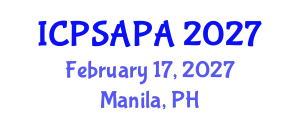 International Conference on Political Sciences and Policy Analysis (ICPSAPA) February 17, 2027 - Manila, Philippines