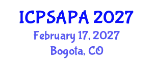 International Conference on Political Sciences and Policy Analysis (ICPSAPA) February 17, 2027 - Bogota, Colombia