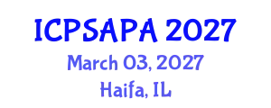 International Conference on Political Sciences and Policy Analysis (ICPSAPA) March 03, 2027 - Haifa, Israel
