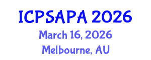 International Conference on Political Sciences and Policy Analysis (ICPSAPA) March 16, 2026 - Melbourne, Australia