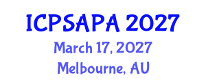 International Conference on Political Sciences and Policy Analysis (ICPSAPA) March 17, 2027 - Melbourne, Australia