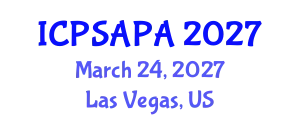 International Conference on Political Sciences and Policy Analysis (ICPSAPA) March 24, 2027 - Las Vegas, United States