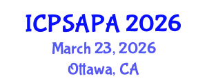 International Conference on Political Sciences and Policy Analysis (ICPSAPA) March 23, 2026 - Ottawa, Canada