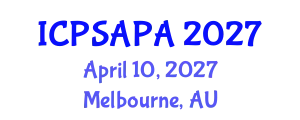 International Conference on Political Sciences and Policy Analysis (ICPSAPA) April 10, 2027 - Melbourne, Australia