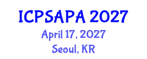 International Conference on Political Sciences and Policy Analysis (ICPSAPA) April 17, 2027 - Seoul, Republic of Korea