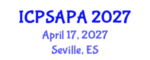 International Conference on Political Sciences and Policy Analysis (ICPSAPA) April 17, 2027 - Seville, Spain
