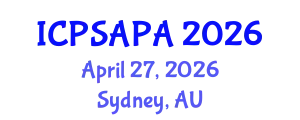 International Conference on Political Sciences and Policy Analysis (ICPSAPA) April 27, 2026 - Sydney, Australia