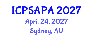 International Conference on Political Sciences and Policy Analysis (ICPSAPA) April 24, 2027 - Sydney, Australia