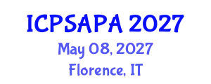 International Conference on Political Sciences and Policy Analysis (ICPSAPA) May 08, 2027 - Florence, Italy