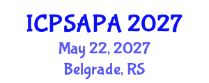 International Conference on Political Sciences and Policy Analysis (ICPSAPA) May 22, 2027 - Belgrade, Serbia