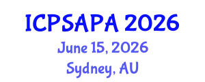 International Conference on Political Sciences and Policy Analysis (ICPSAPA) June 15, 2026 - Sydney, Australia