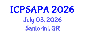 International Conference on Political Sciences and Policy Analysis (ICPSAPA) July 03, 2026 - Santorini, Greece