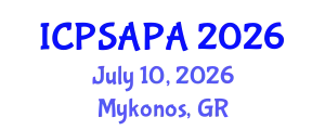 International Conference on Political Sciences and Policy Analysis (ICPSAPA) July 10, 2026 - Mykonos, Greece