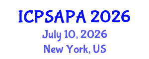 International Conference on Political Sciences and Policy Analysis (ICPSAPA) July 10, 2026 - New York, United States