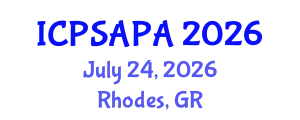 International Conference on Political Sciences and Policy Analysis (ICPSAPA) July 24, 2026 - Rhodes, Greece