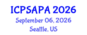 International Conference on Political Sciences and Policy Analysis (ICPSAPA) September 06, 2026 - Seattle, United States