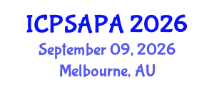 International Conference on Political Sciences and Policy Analysis (ICPSAPA) September 09, 2026 - Melbourne, Australia