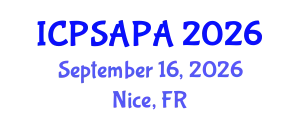 International Conference on Political Sciences and Policy Analysis (ICPSAPA) September 16, 2026 - Nice, France