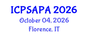 International Conference on Political Sciences and Policy Analysis (ICPSAPA) October 04, 2026 - Florence, Italy
