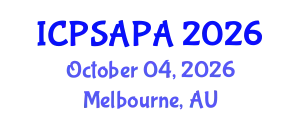 International Conference on Political Sciences and Policy Analysis (ICPSAPA) October 04, 2026 - Melbourne, Australia