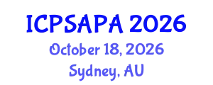 International Conference on Political Sciences and Policy Analysis (ICPSAPA) October 18, 2026 - Sydney, Australia