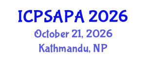 International Conference on Political Sciences and Policy Analysis (ICPSAPA) October 21, 2026 - Kathmandu, Nepal