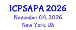 International Conference on Political Sciences and Policy Analysis (ICPSAPA) November 04, 2026 - New York, United States