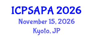 International Conference on Political Sciences and Policy Analysis (ICPSAPA) November 15, 2026 - Kyoto, Japan
