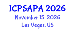 International Conference on Political Sciences and Policy Analysis (ICPSAPA) November 15, 2026 - Las Vegas, United States