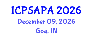 International Conference on Political Sciences and Policy Analysis (ICPSAPA) December 09, 2026 - Goa, India