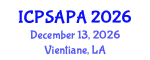 International Conference on Political Sciences and Policy Analysis (ICPSAPA) December 13, 2026 - Vientiane, Laos