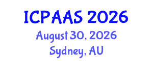 International Conference on Political and Administrative Sciences (ICPAAS) August 30, 2026 - Sydney, Australia