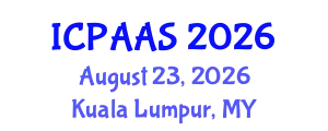International Conference on Political and Administrative Sciences (ICPAAS) August 23, 2026 - Kuala Lumpur, Malaysia