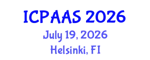 International Conference on Political and Administrative Sciences (ICPAAS) July 19, 2026 - Helsinki, Finland