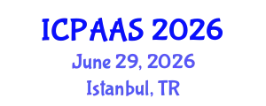 International Conference on Political and Administrative Sciences (ICPAAS) June 29, 2026 - Istanbul, Turkey