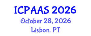 International Conference on Political and Administrative Sciences (ICPAAS) October 28, 2026 - Lisbon, Portugal