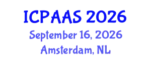International Conference on Political and Administrative Sciences (ICPAAS) September 16, 2026 - Amsterdam, Netherlands