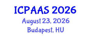 International Conference on Political and Administrative Sciences (ICPAAS) August 23, 2026 - Budapest, Hungary