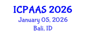International Conference on Political and Administrative Sciences (ICPAAS) January 05, 2026 - Bali, Indonesia