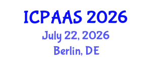 International Conference on Political and Administrative Sciences (ICPAAS) July 22, 2026 - Berlin, Germany