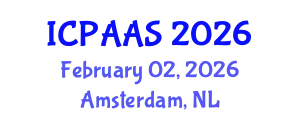 International Conference on Political and Administrative Sciences (ICPAAS) February 02, 2026 - Amsterdam, Netherlands