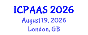 International Conference on Political and Administrative Sciences (ICPAAS) August 19, 2026 - London, United Kingdom