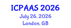 International Conference on Political and Administrative Sciences (ICPAAS) July 26, 2026 - London, United Kingdom