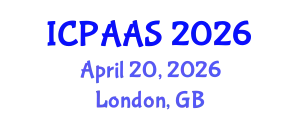 International Conference on Political and Administrative Sciences (ICPAAS) April 20, 2026 - London, United Kingdom