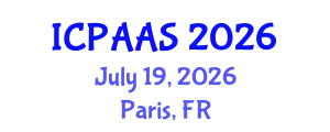 International Conference on Political and Administrative Sciences (ICPAAS) July 19, 2026 - Paris, France