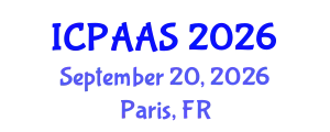 International Conference on Political and Administrative Sciences (ICPAAS) September 20, 2026 - Paris, France