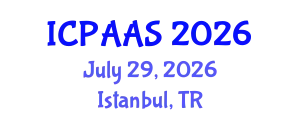 International Conference on Political and Administrative Sciences (ICPAAS) July 29, 2026 - Istanbul, Turkey